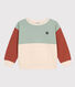 Felpa in tessuto felpato colorblock bambino