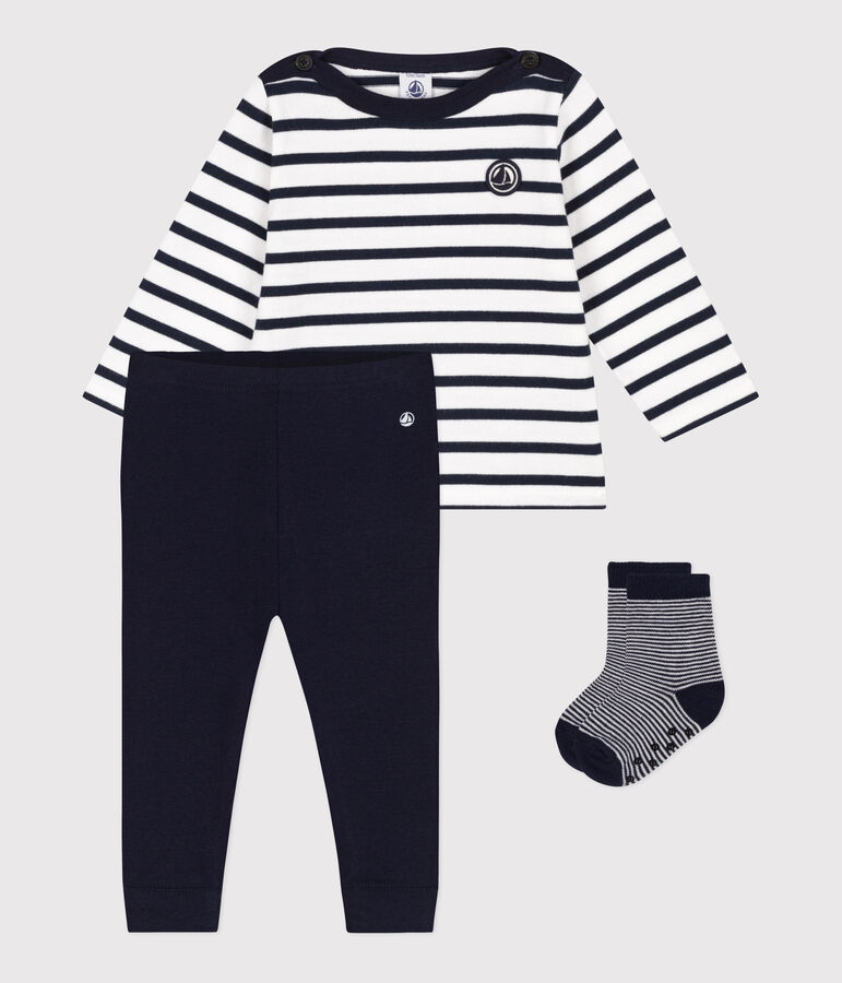 Set regalo tre pezzi neonato multicolore