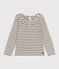 T-shirt maniche lunghe in jersey fiammato bambina bianco AVALANCHE/blu SMOKING