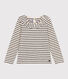T-shirt maniche lunghe in jersey fiammato bambina