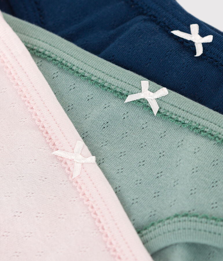 Confezione da 3 slip in cotone a tinta unita bambino multicolore