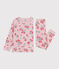 Pigiama bambina in tubique con stampa a fiori rosa JOLI/bianco MULTICO