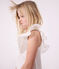 Abito a maniche corte in cotone bambina bianco MARSHMALLOW/grigio ARGENT