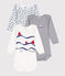 Set di 3 body a maniche lunghe in cotone neonato variante 1
