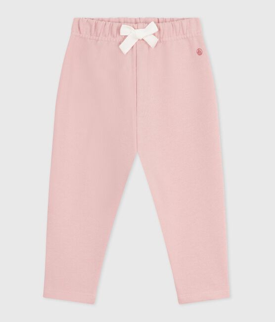 Pantaloni in cotone tinta unita neonato rosa JOLI