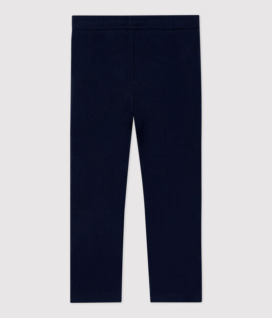 Pantaloni comodi in cotone bambina blu SMOKING