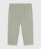 Pantaloni bebè in garza di cotone verde HERBIER