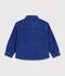 Camicia in velluto tinta unita bambino blu