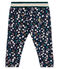 Pantalone bebè femmina in tubique fantasia blu SMOKING/bianco MULTICO