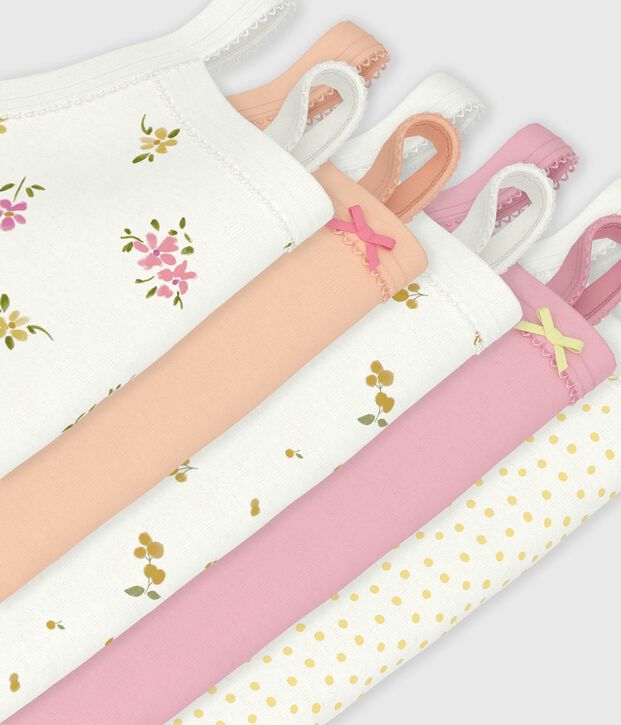 Set di body con spalline in cotone a fiori neonato multicolore