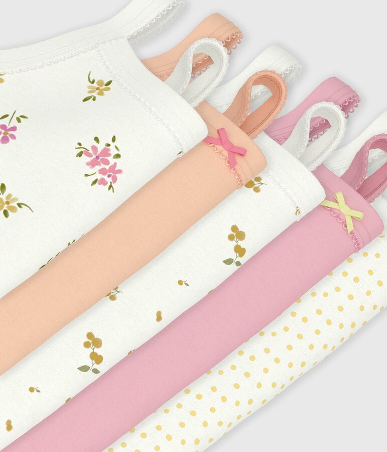 Set di body con spalline in cotone a fiori neonato multicolore