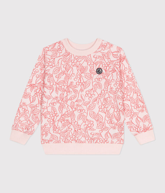 Felpa in cotone stampato bambina rosa FLEUR/ SPI