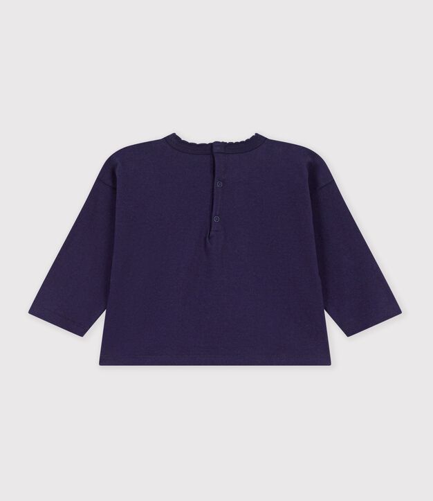 T-shirt a maniche lunghe in cotone tinta unita neonato SOIR