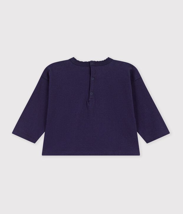 T-shirt a maniche lunghe in cotone tinta unita neonato SOIR