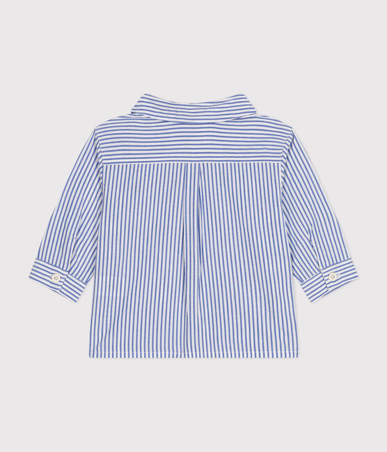 Camicia bebè in popeline a righe GAULOISE/ MARSHMALLOW