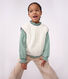 Pullover senza maniche in misto lana e cotone a trecce bambino