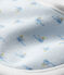 Bavaglino bebè a costine blu FRAICHEUR/bianco MULTICO