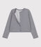 Cardigan in cotone spesso con bottoni automatici, da Donna blu SMOKING/bianco MARSHMALLOW