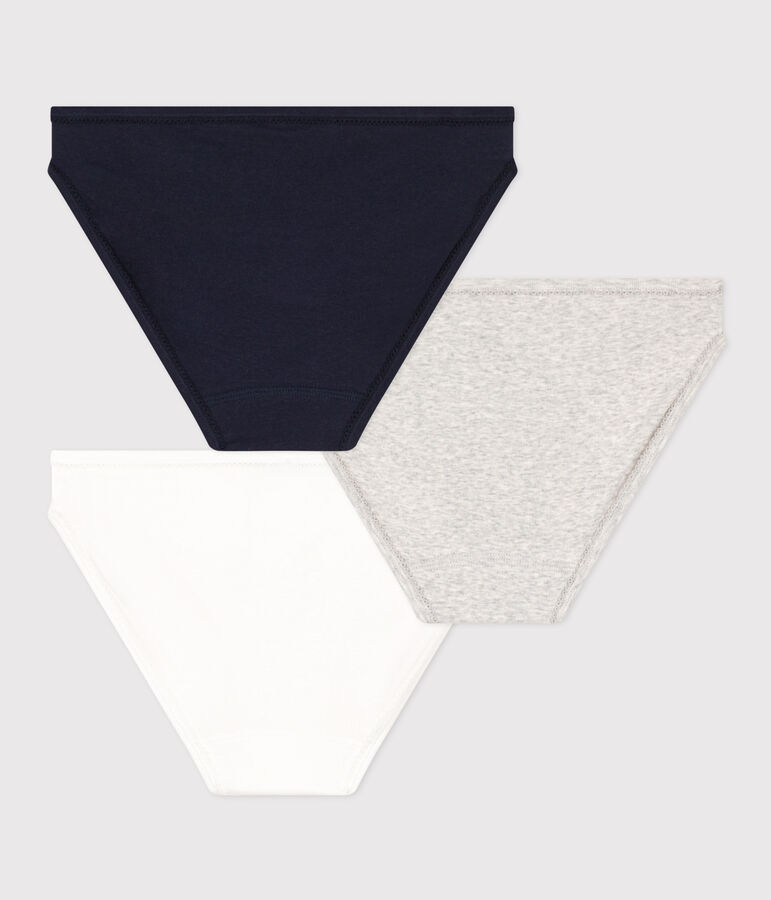 Confezione da 3 slip di cotone donna multicolore