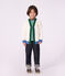 Cardigan in cotone tinta unita bambino bianco/multicolore