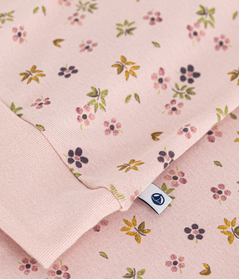 Pigiama in cotone con stampa floreale donna rosa/multicolore