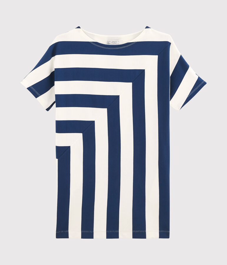 Abito donna blu MEDIEVAL/bianco MARSHMALLOW