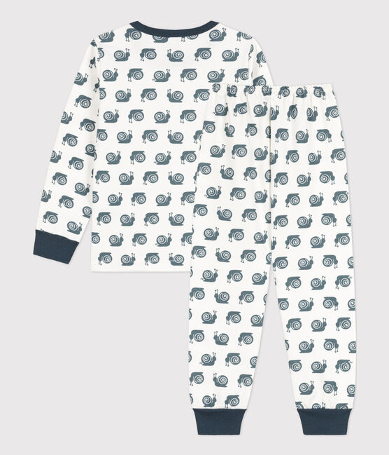Pigiama con fantasia "lumaca" bambino unisex in molleton  bianco MARSHMALLOW/ DUCKY