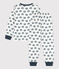 Pigiama con fantasia "lumaca" bambino unisex in molleton  bianco MARSHMALLOW/ DUCKY