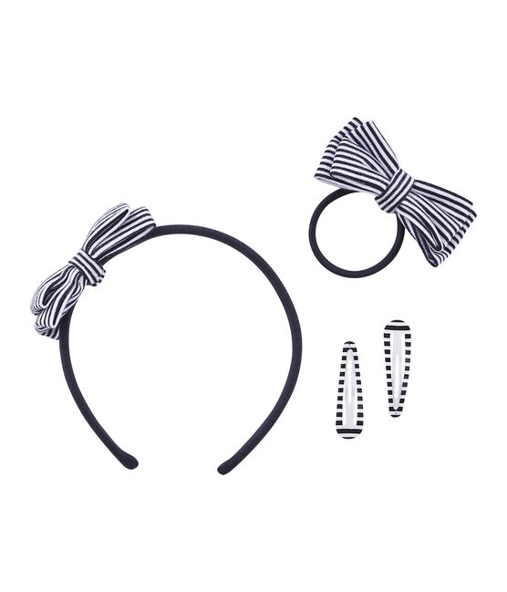 Lotto di accessori per capelli bambina blu SMOKING/beige COQUILLE