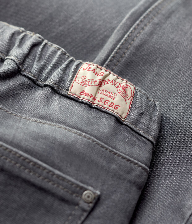 Pantaloni slim in denim bambina grigio/DARK GREY