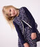 Gilet senza maniche in popeline di cotone e sherpa con stampa bambina blu SOIR/ MULTICO
