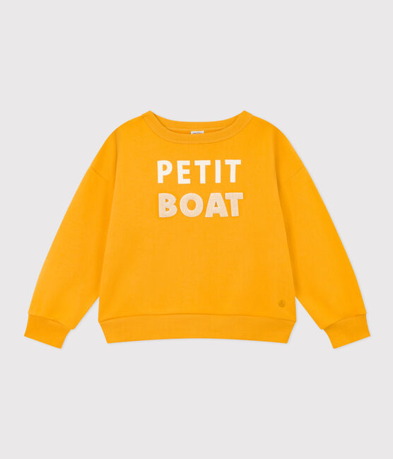 Felpa in molleton stampato bambino unisex giallo BOUDOR