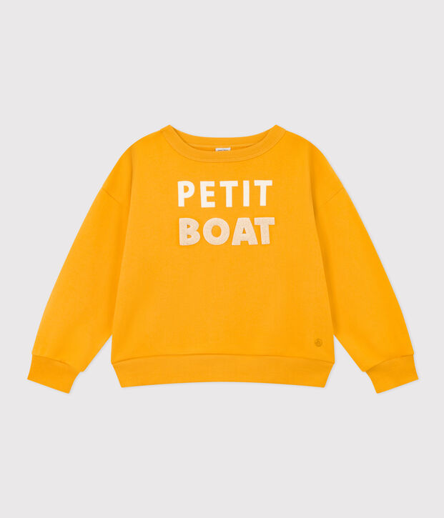 Felpa in molleton stampato bambino unisex giallo