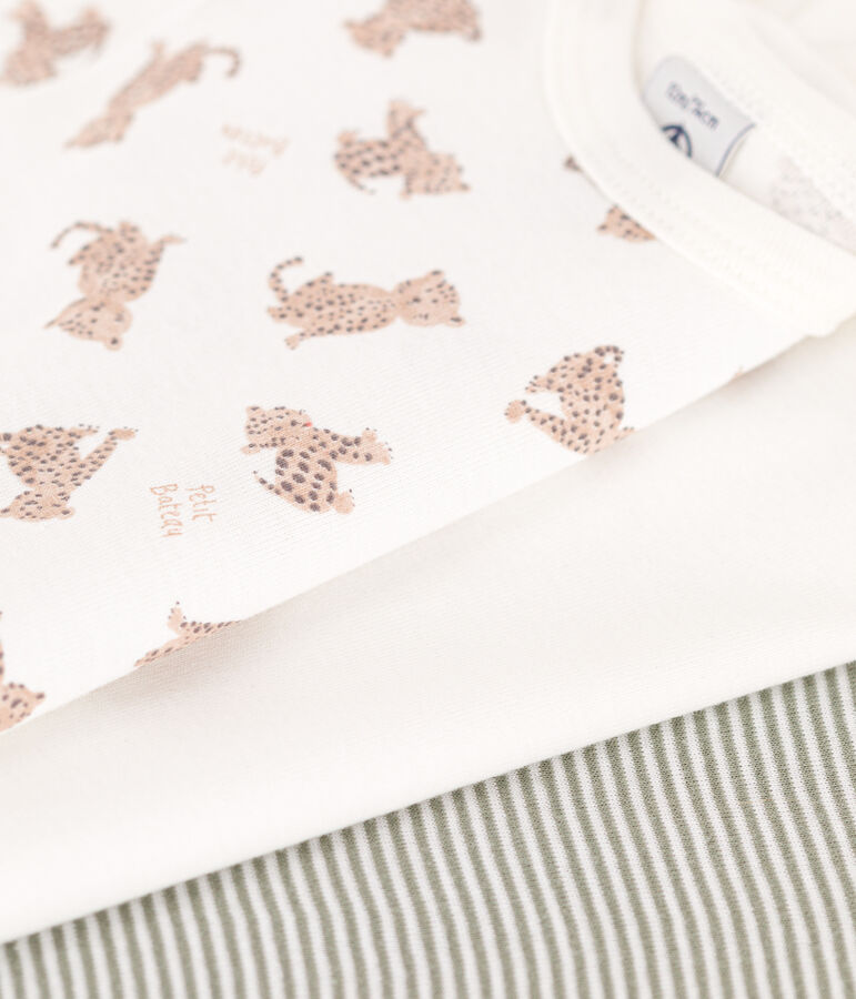 Confezione da 3 body a manica corta leopardi in cotone variante 1