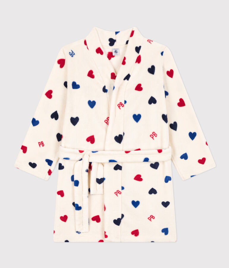 Vestaglia in pile bambino unisex bianco AVALANCHE/ MULTICO