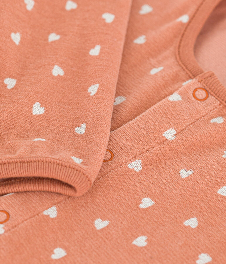 Pigiama beb&egrave; in ciniglia stampata SIENNA/ MARSHMALLOW