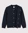Cardigan bambino in tubique trapuntato blu SMOKING