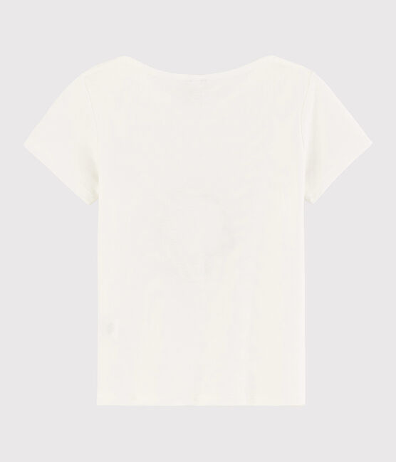 T-shirt a maniche corte in cotone bambina bianco MARSHMALLOW
