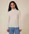 T-shirt L'Iconique donna in cotone fantasia con collo a lupetto beige MONTELIMAR CHINE