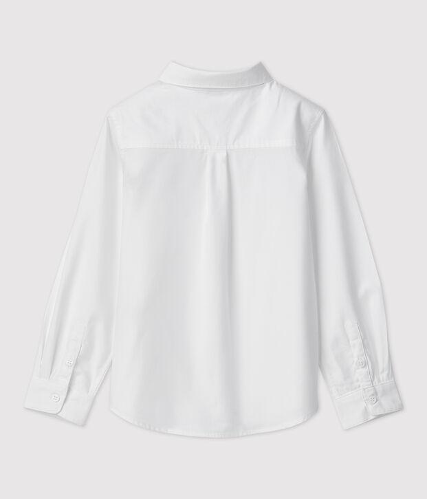 Camicia in cotone oxford bambino bianco