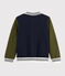Giubbotto stile college bambino blu SMOKING/verde MILITARY
