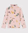 Dolcevita in cotone a fiori bambina rosa SALINE/bianco MULTICO