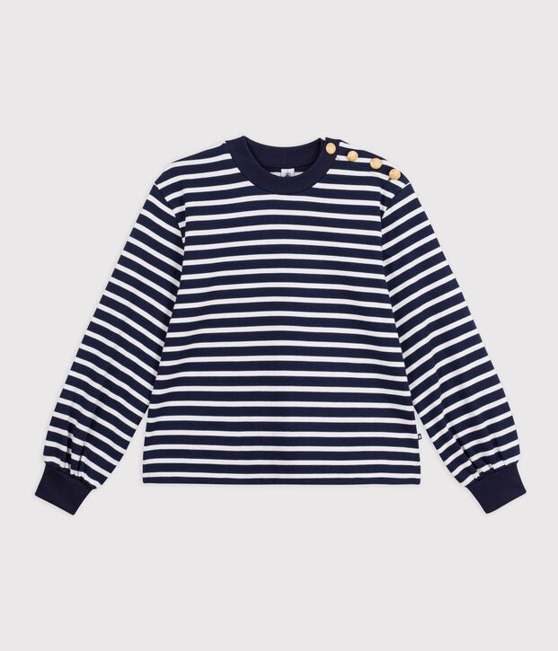 Marini&egrave;re donna in cotone blu/bianco