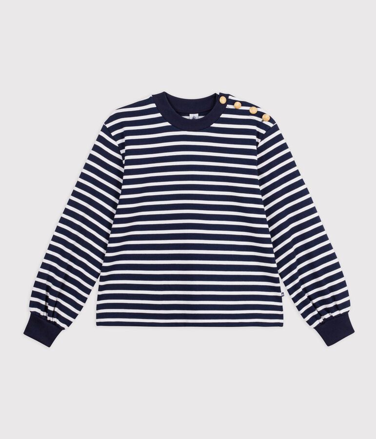 Marini&egrave;re donna in cotone blu/bianco