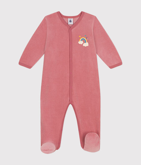 Pigiama in ciniglia neonato rosa ROSEWOOD