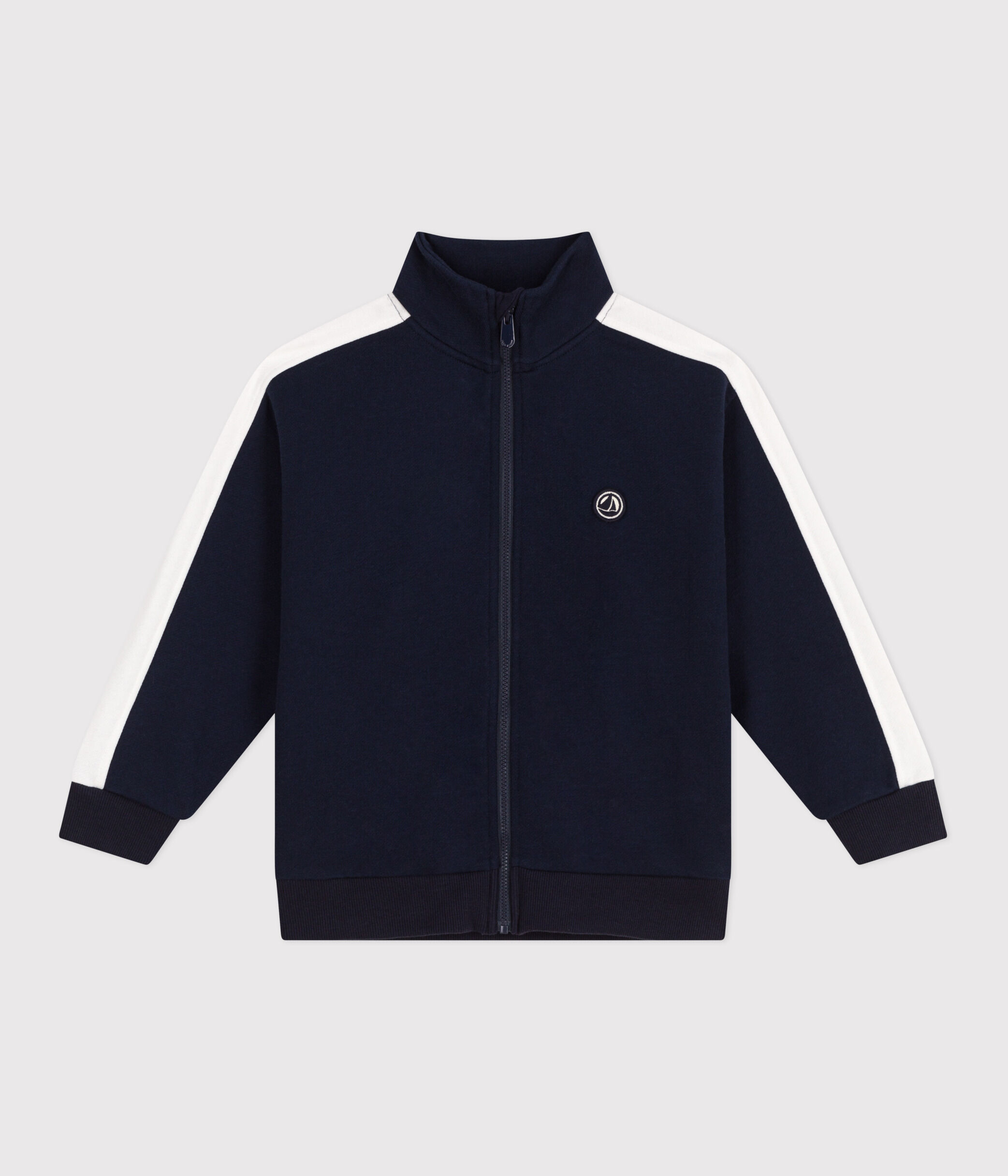 Felpa a collo alto con cerniera in cotone tinta unita bambino A0CO403