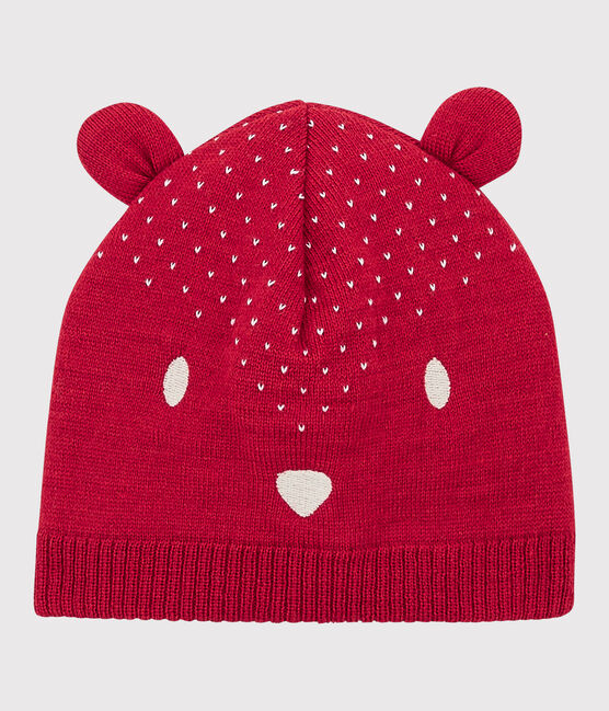 Cappellino in tricot bebè. rosso TERKUIT