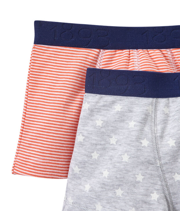 Lotto di 2 boxers per bambino bianco