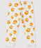 Pantalone bebè maschio in molleton bianco MARSHMALLOW/giallo BOUDOR