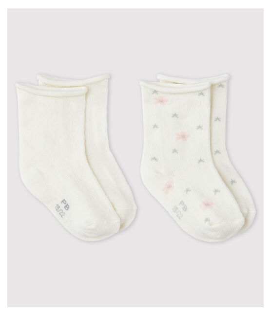 Confezione da 2 paia di calzini da cerimonia bebè femmina variante 1